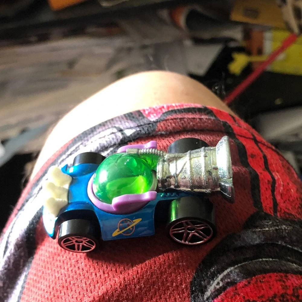 Blue and Green Kids Toy Car with Transparent Canopy